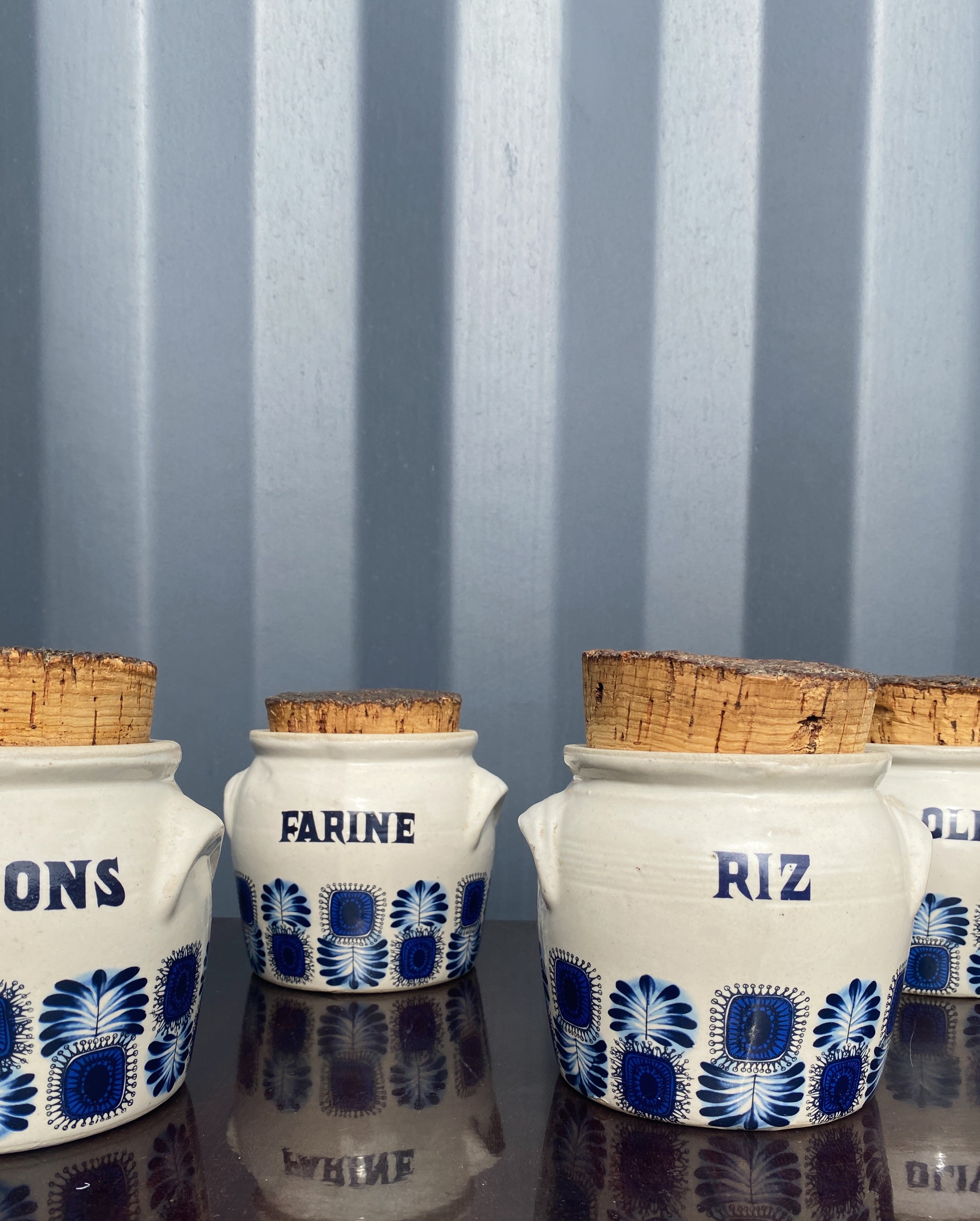 6 pots en grès